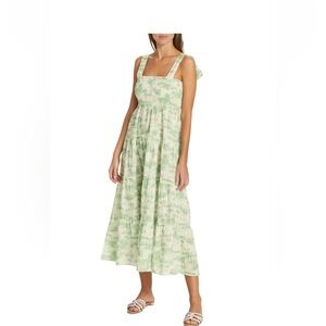 Beautiful Kivari Chloe Printed Tiered Midi-Dress NWT